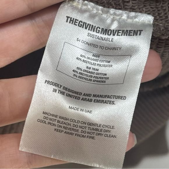 The Giving Movement Oversized Fleece Zip Hoodie Size XS/S - Picture 5 of 5